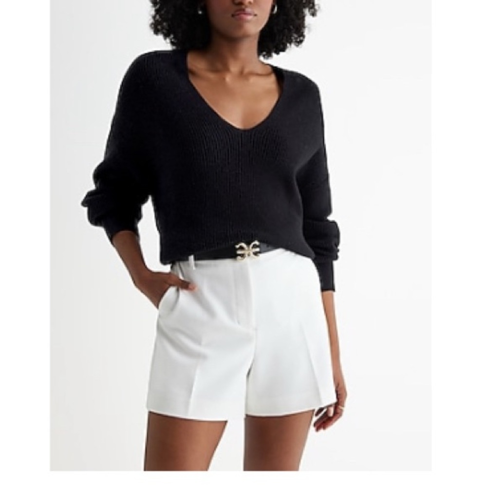 Express Editor Studio Twill High Waisted Tailored Midi Short - Sz 4 - NWOT